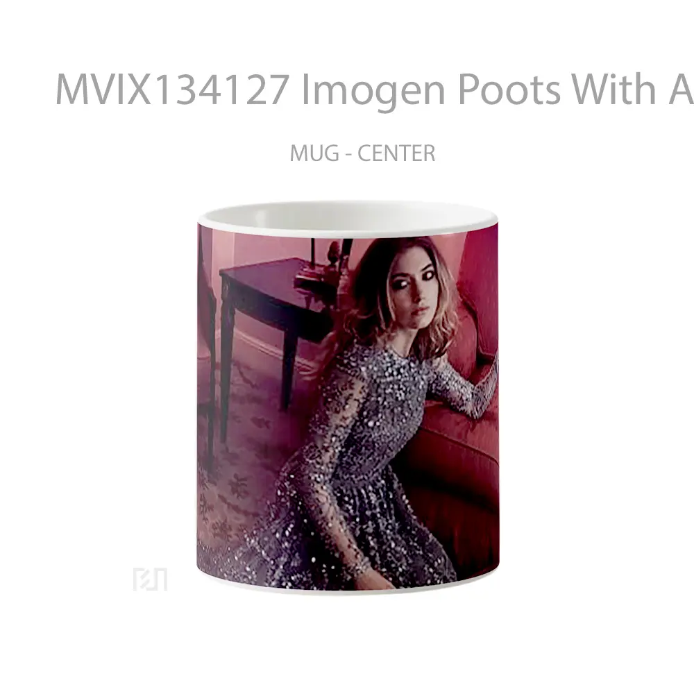 Mug Imogen Poots With A Purple Dress Gelas Keramik Unik