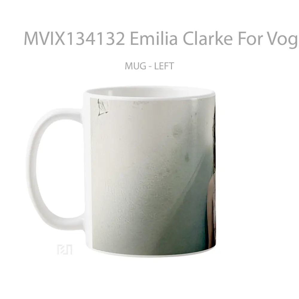 Mug Emilia Clarke For Vogue Gelas Keramik Unik - All-side / Desain