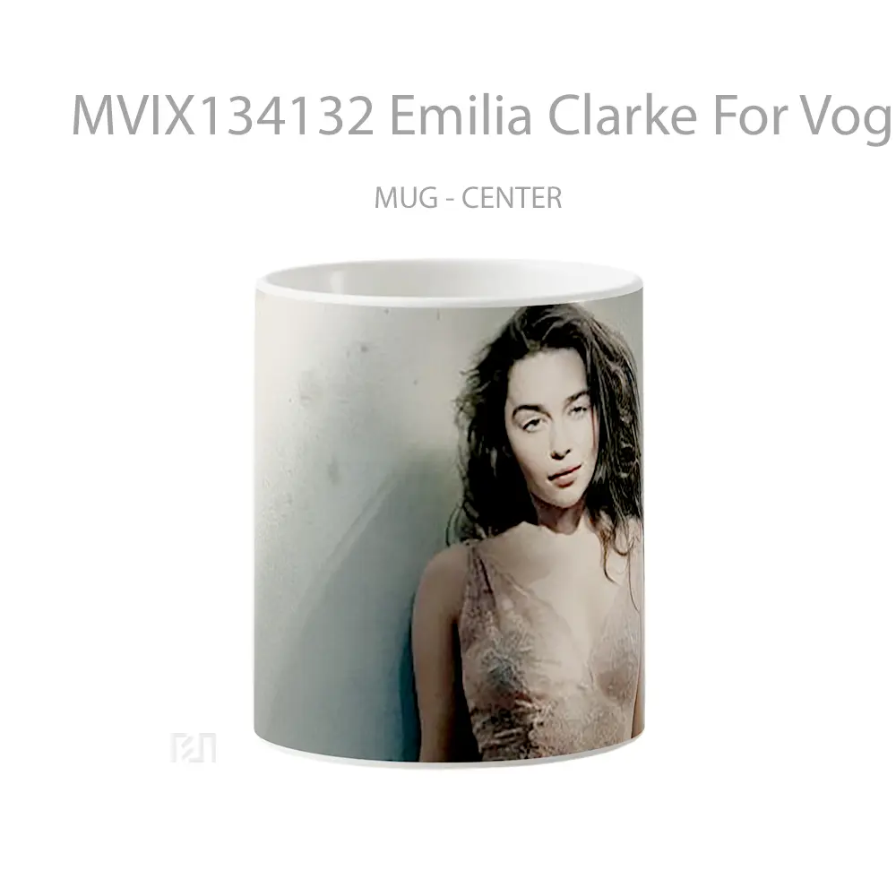 Mug Emilia Clarke For Vogue Gelas Keramik Unik
