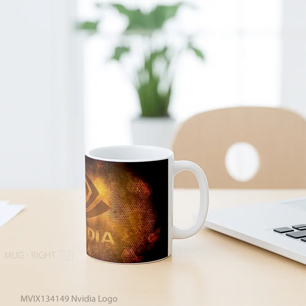 Mug Nvidia Logo Gelas Keramik Unik - All-side / Desain