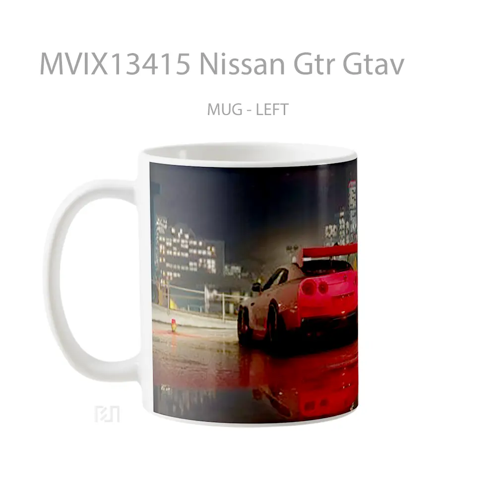 Mug Nissan Gtr Gtav Cangkir Mobil - All-side / Desain