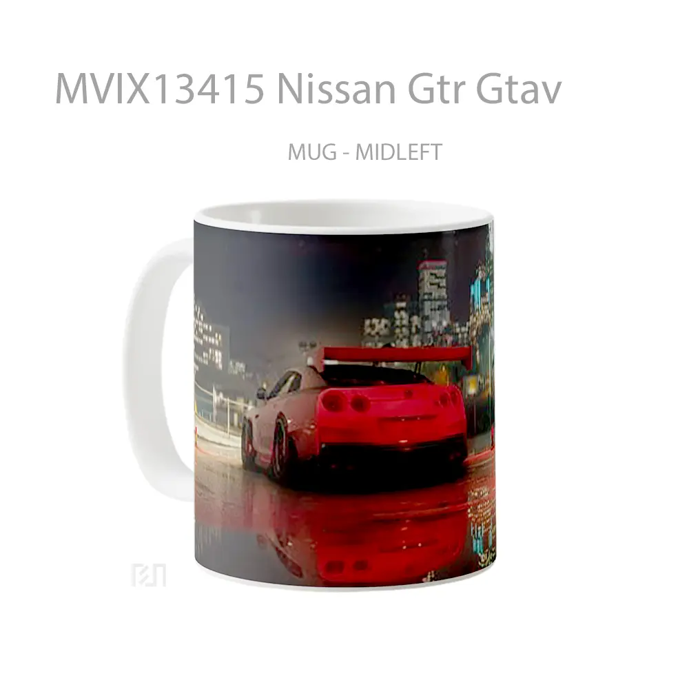Mug Nissan Gtr Gtav Cangkir Mobil - All-side / Desain