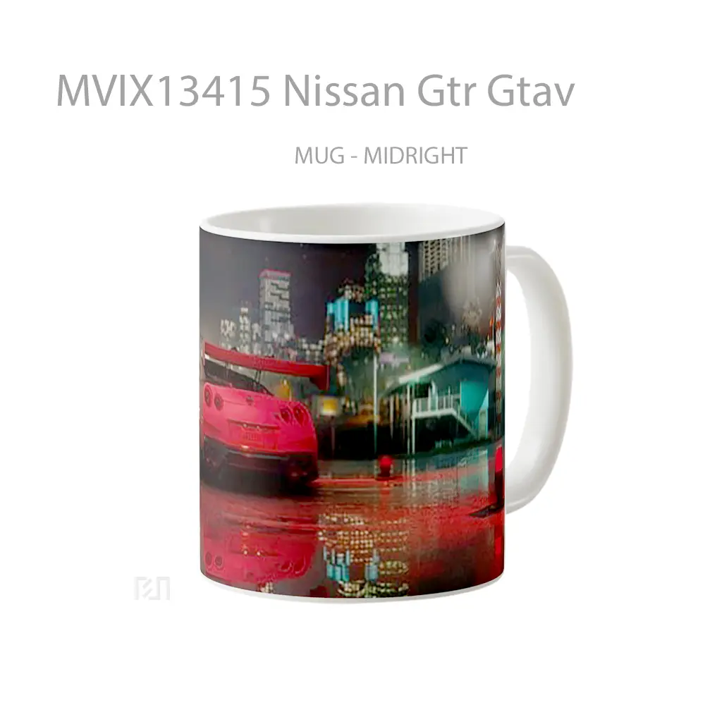 Mug Nissan Gtr Gtav Cangkir Mobil - All-side / Desain
