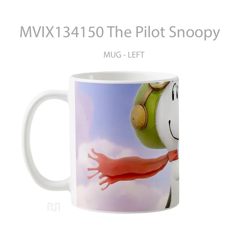 Mug The Pilot Snoopy Gelas Keramik Unik - All-side / Desain