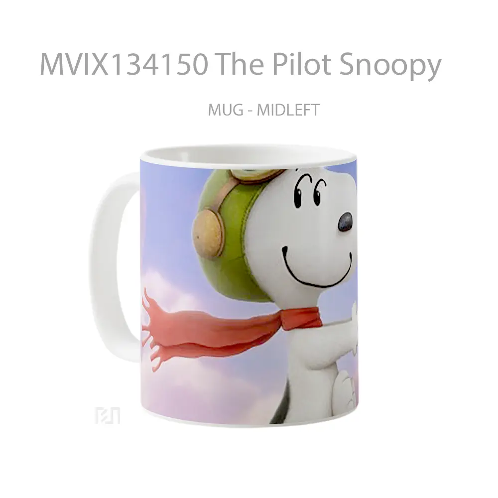 Mug The Pilot Snoopy Gelas Keramik Unik - All-side / Desain