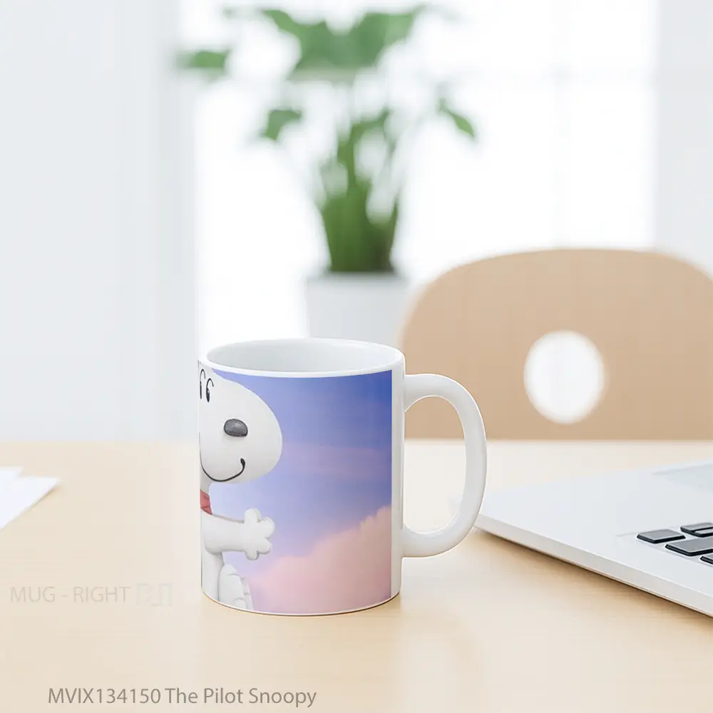Mug The Pilot Snoopy Gelas Keramik Unik - All-side / Desain