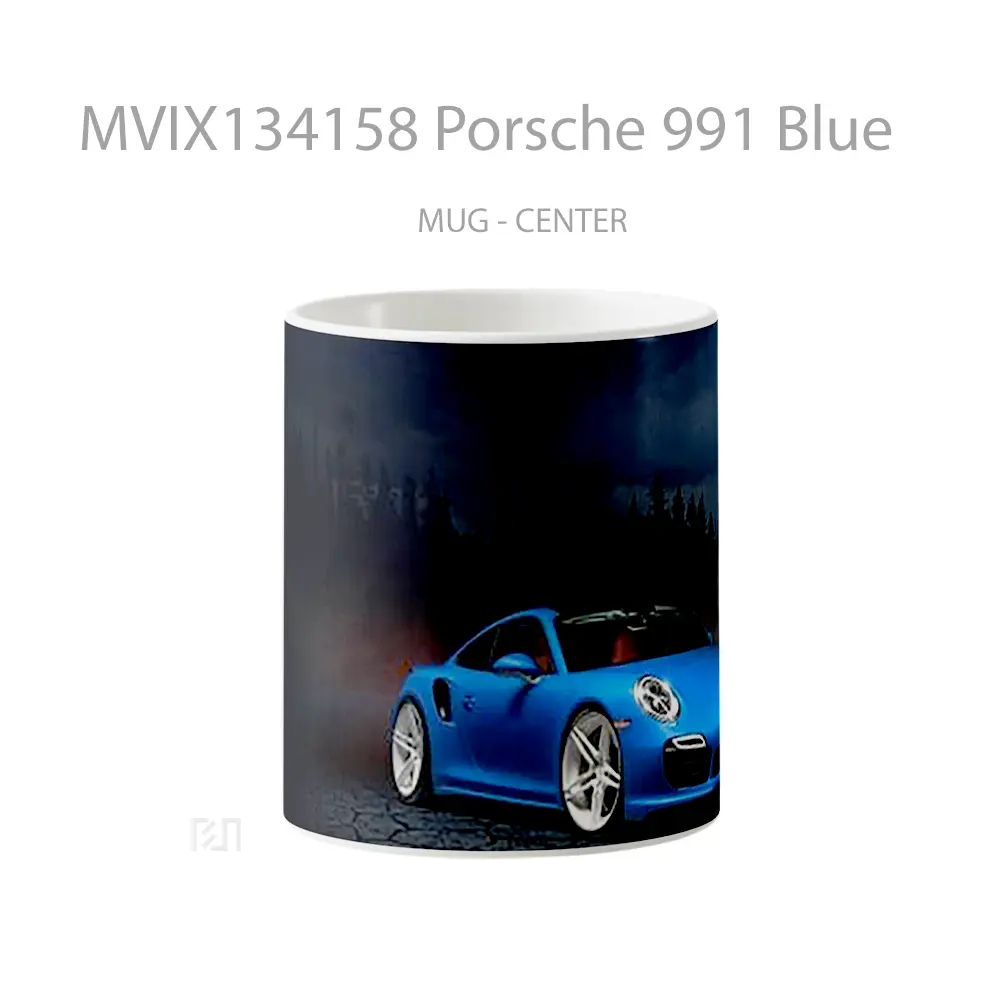 Mug Porsche 991 Blue Cangkir Mobil