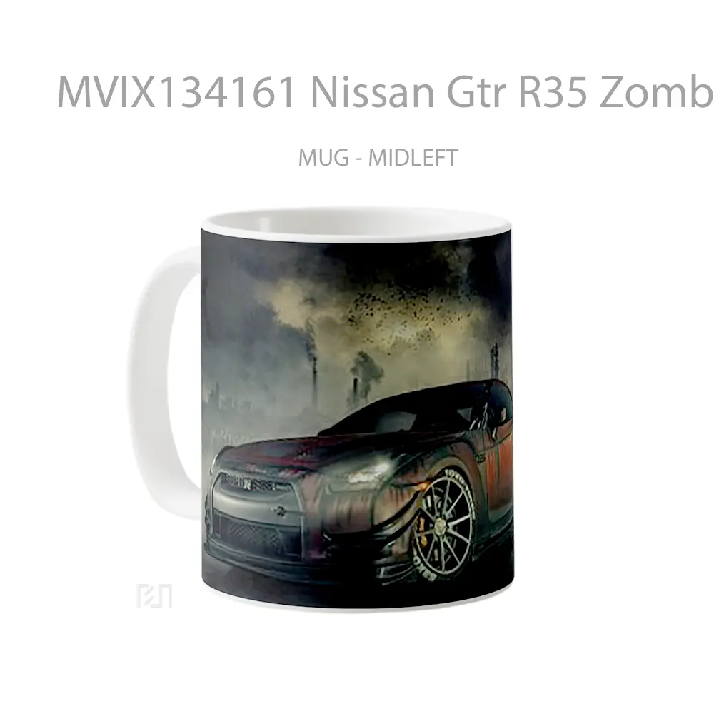 Mug Nissan Gtr R35 Zombie Killer Cangkir Mobil - All-side / Desain