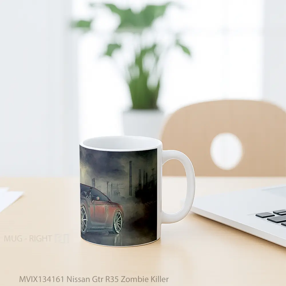 Mug Nissan Gtr R35 Zombie Killer Cangkir Mobil - All-side / Desain