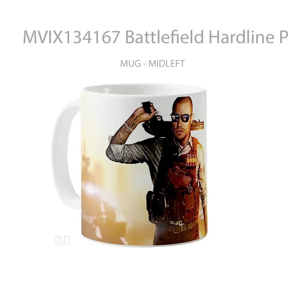 Mug Battlefield Hardline Police Gelas Keramik Unik - All-side / Desain