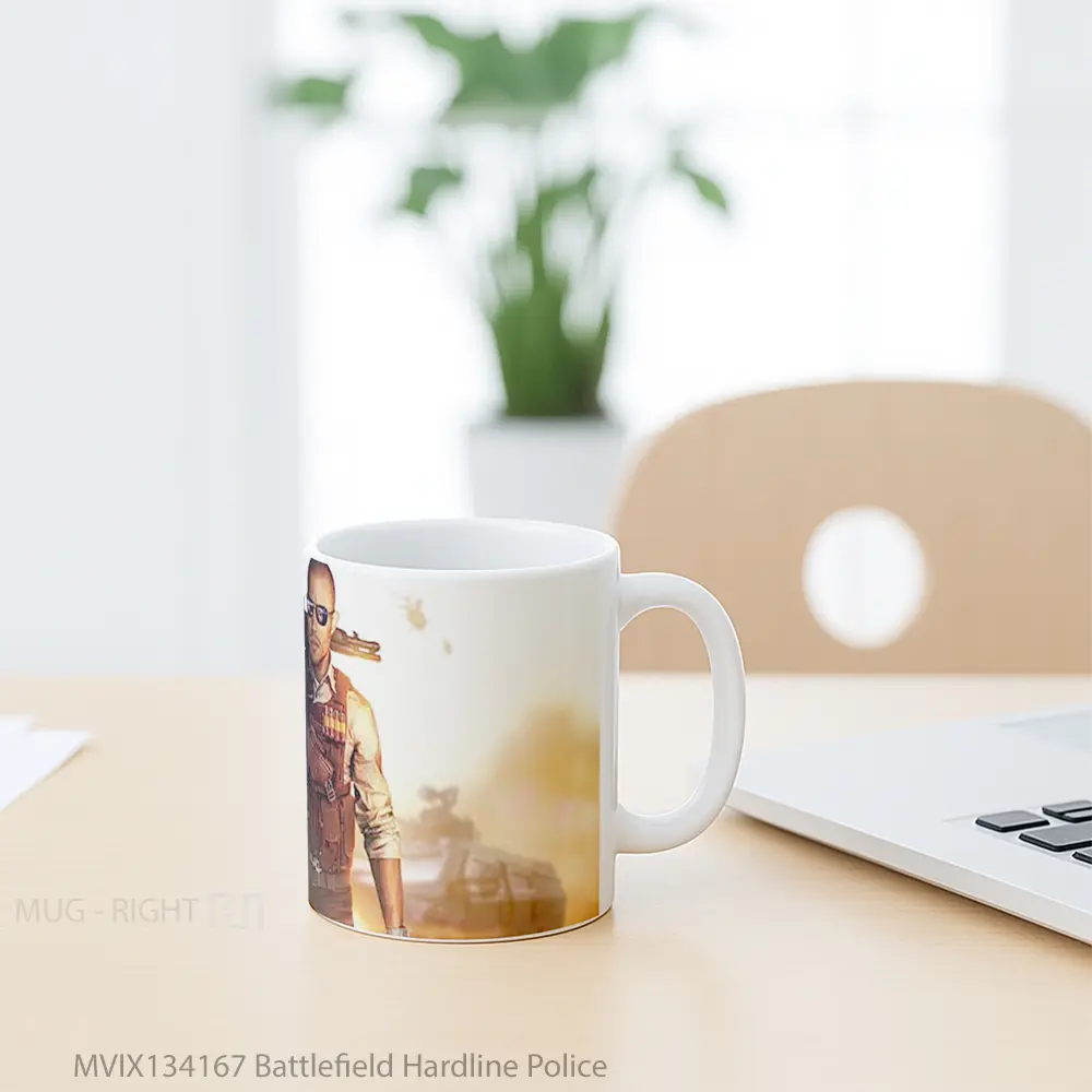 Mug Battlefield Hardline Police Gelas Keramik Unik - All-side / Desain