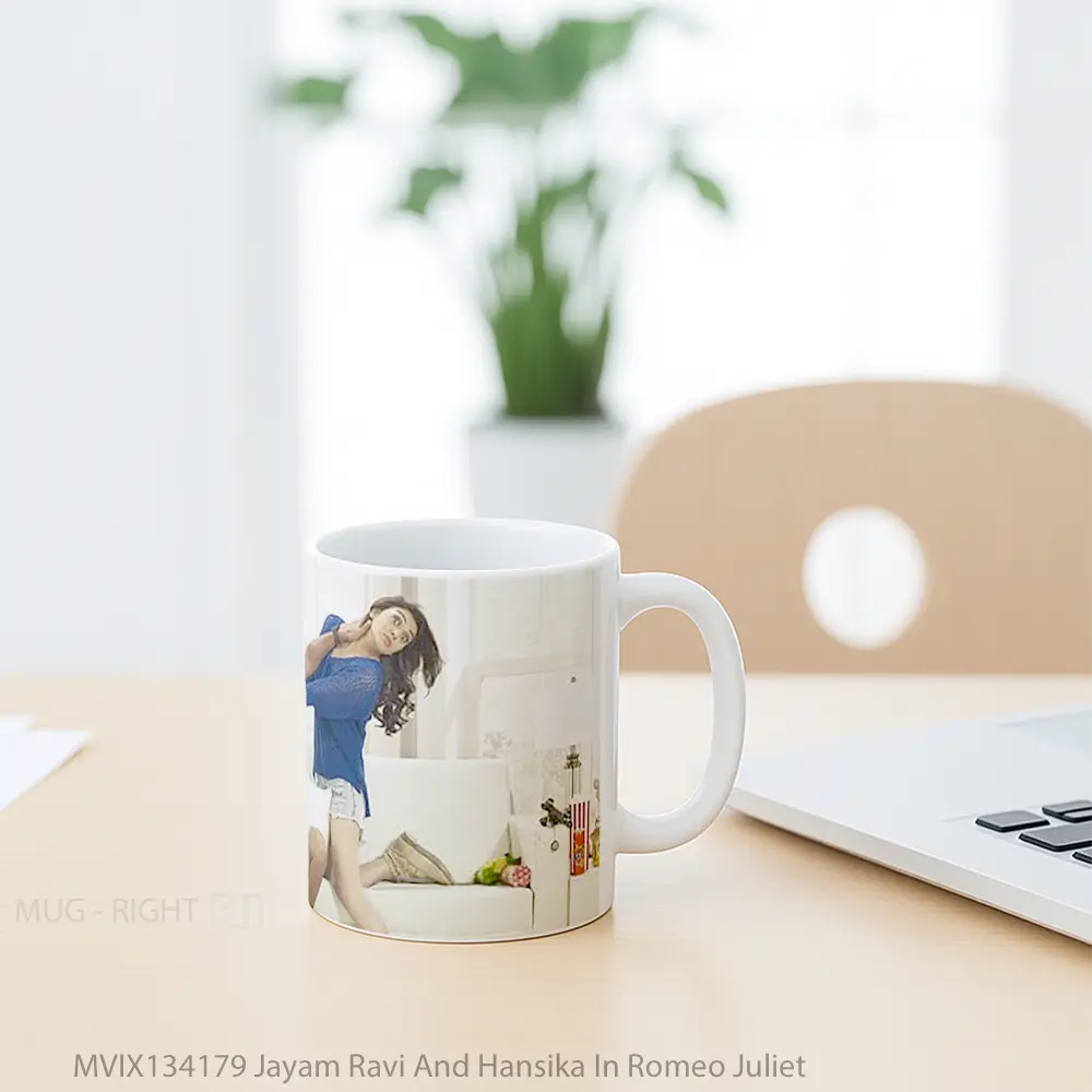 Mug Jayam Ravi And Hansika In Romeo Juliet Gelas Keramik Unik - All-side / Desain