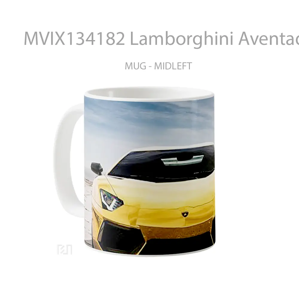 Mug Lamborghini Aventador Roadster Prestige Imports Cangkir Mobil - All-side / Desain
