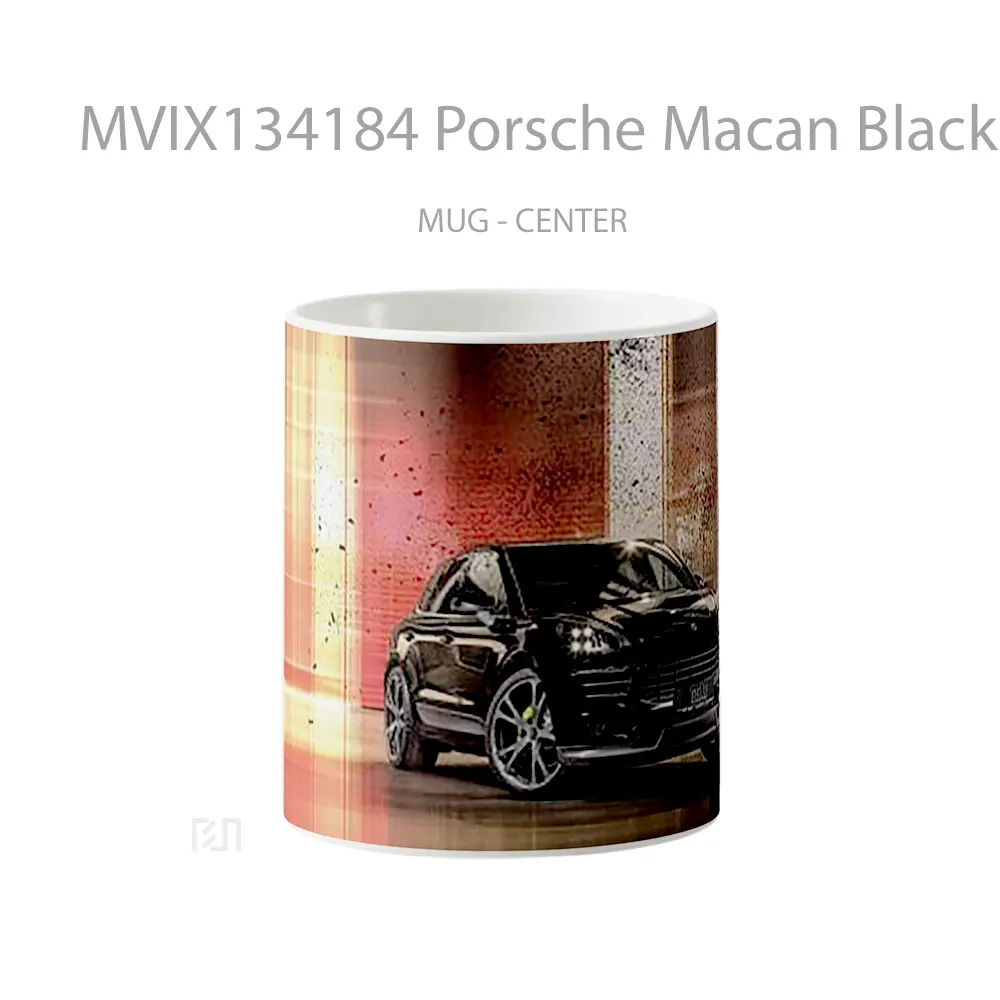 Mug Porsche Macan Black Cangkir Mobil