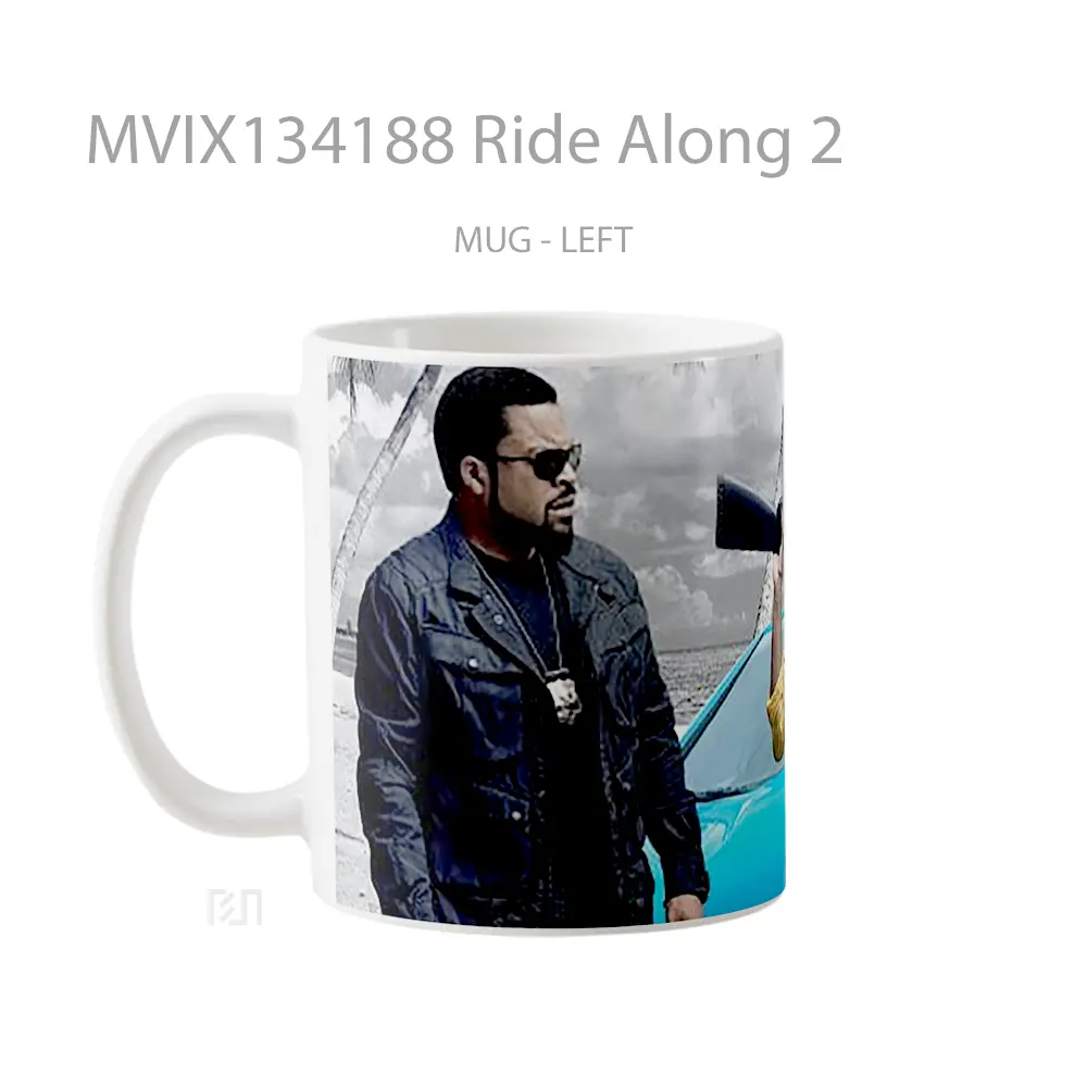 Mug Ride Along 2 Gelas Keramik Unik - All-side / Desain