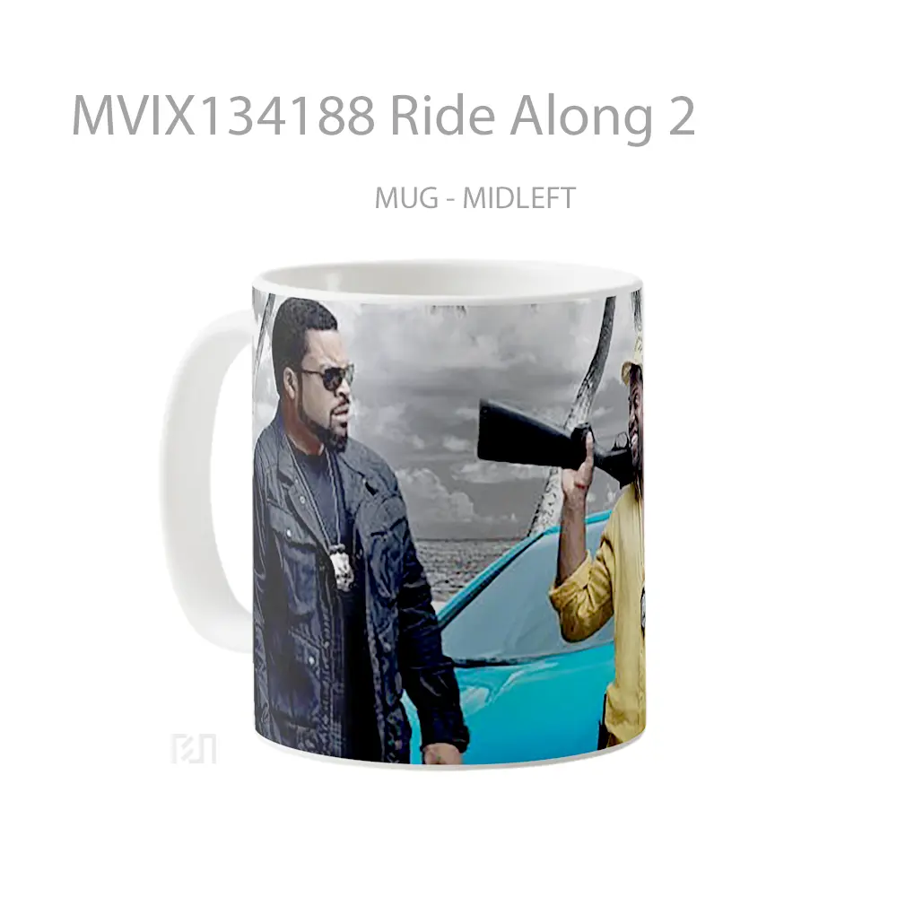 Mug Ride Along 2 Gelas Keramik Unik - All-side / Desain