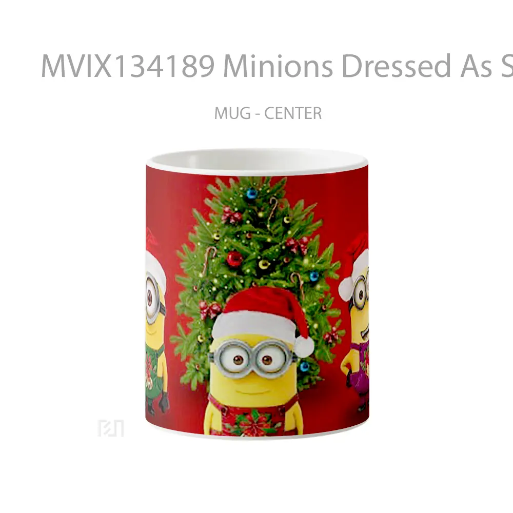 Mug Minions Dressed As Santa Gelas Kartun