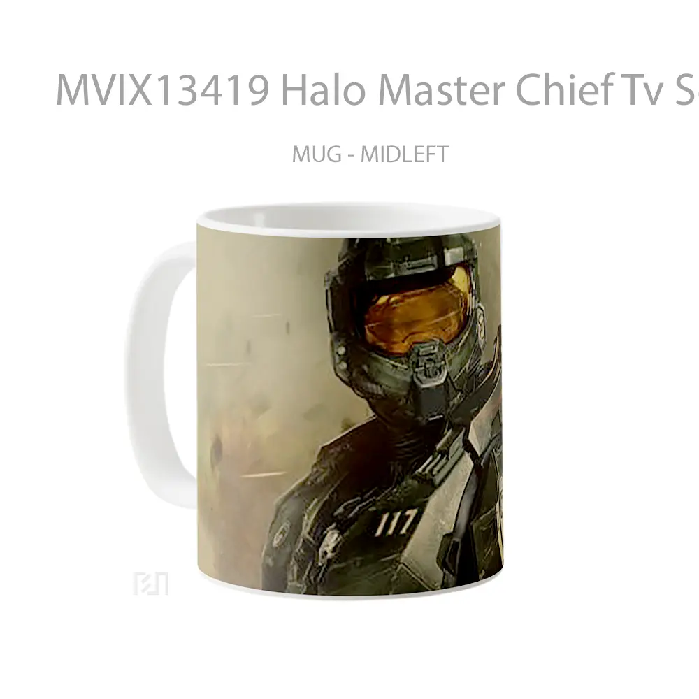 Mug Halo Master Chief Tv Series Cangkir Gamer - All-side / Desain