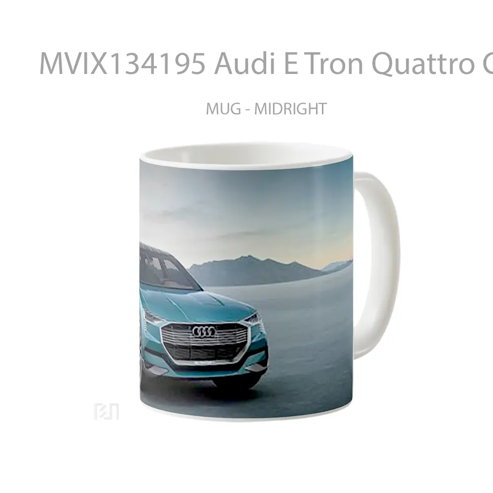 Mug Audi E Tron Quattro Concept Cangkir Mobil - All-side / Desain