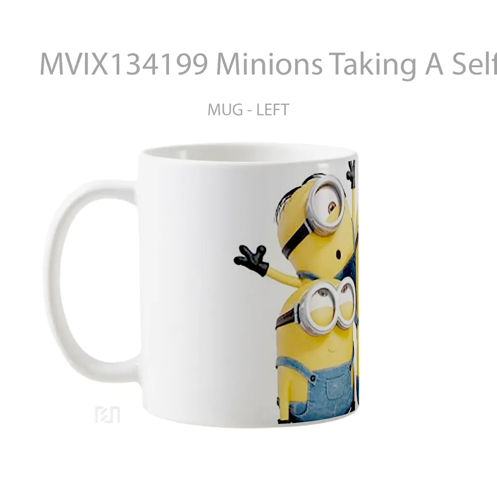 Mug Minions Taking A Selfie Gelas Kartun - All-side / Desain