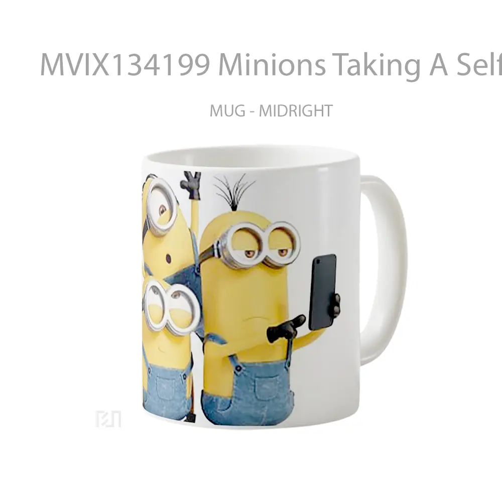 Mug Minions Taking A Selfie Gelas Kartun - All-side / Desain
