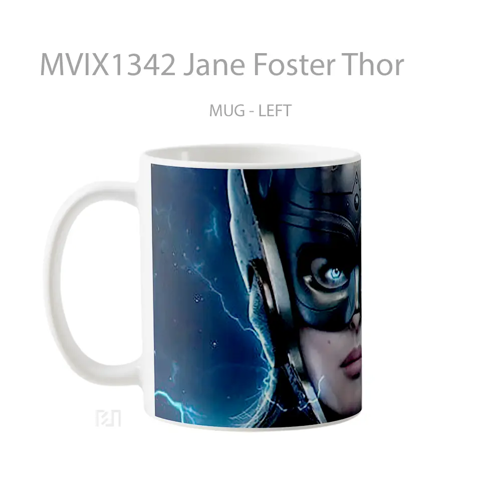 Mug Jane Foster Thor Gelas Superhero - All-side / Desain