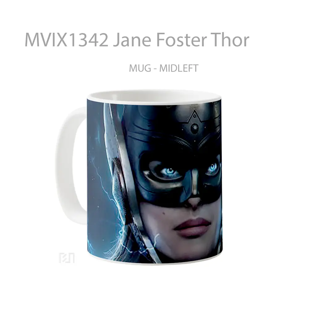 Mug Jane Foster Thor Gelas Superhero - All-side / Desain