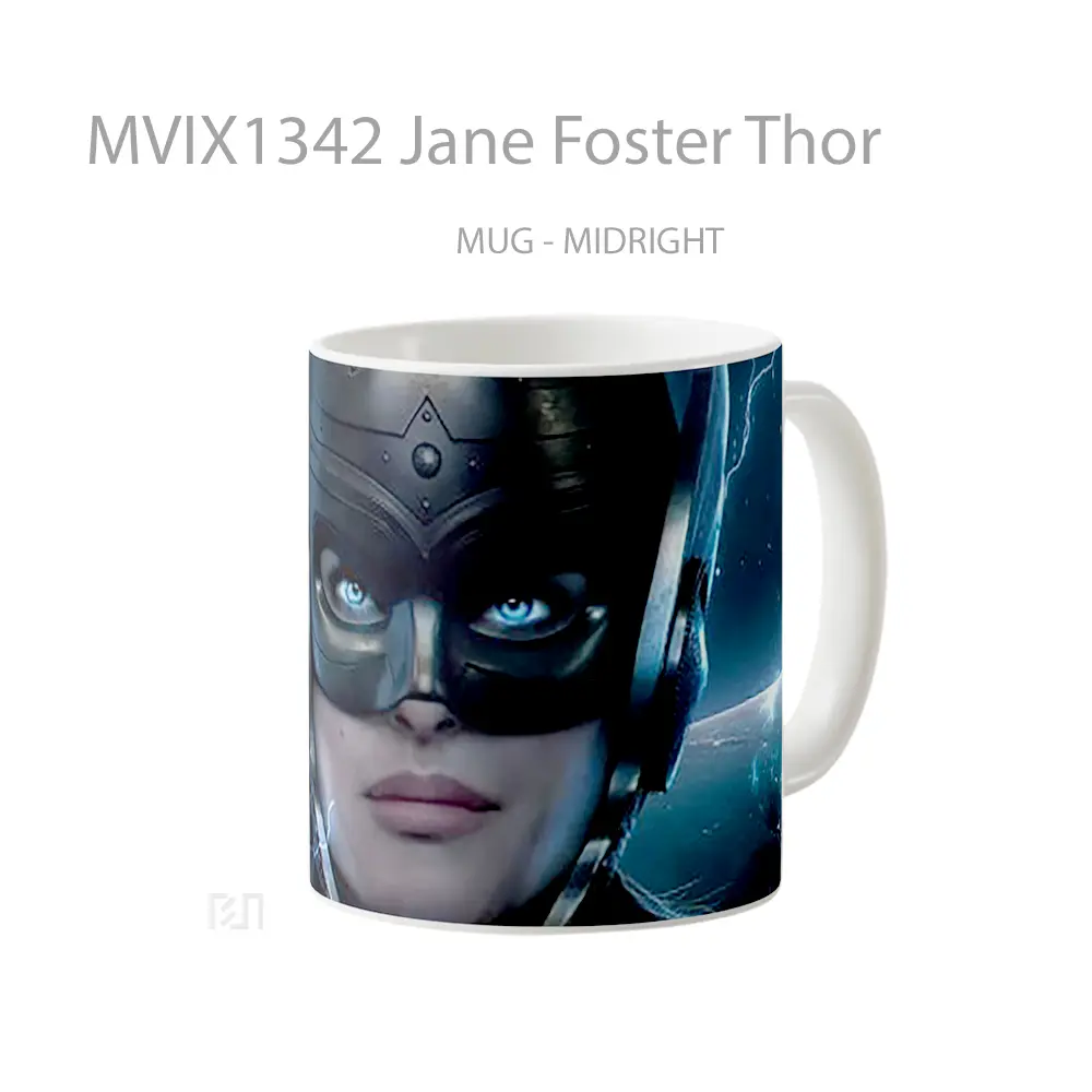 Mug Jane Foster Thor Gelas Superhero - All-side / Desain