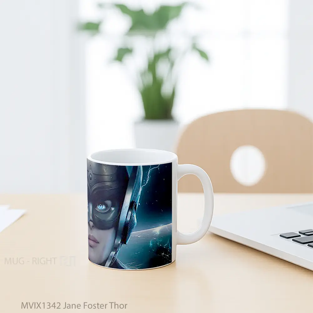 Mug Jane Foster Thor Gelas Superhero - All-side / Desain