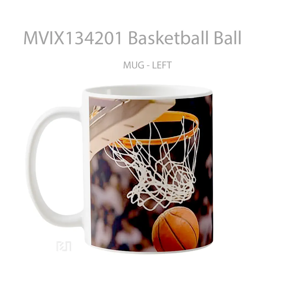 Mug Basketball Ball Gelas Keramik Unik - All-side / Desain