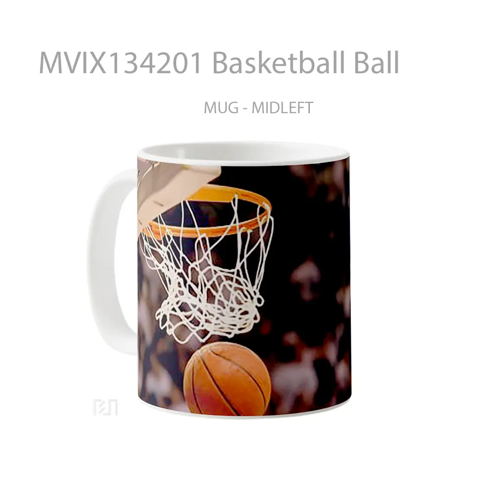 Mug Basketball Ball Gelas Keramik Unik - All-side / Desain