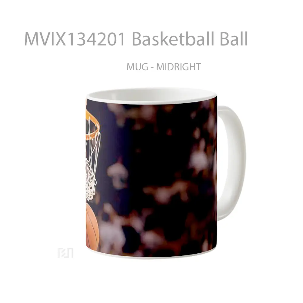 Mug Basketball Ball Gelas Keramik Unik - All-side / Desain