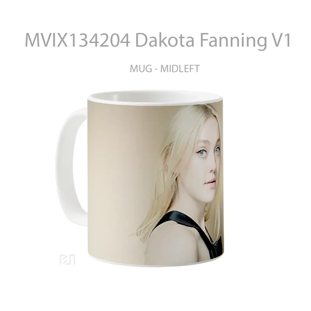 Mug Dakota Fanning V1 Gelas Keramik Unik - All-side / Desain