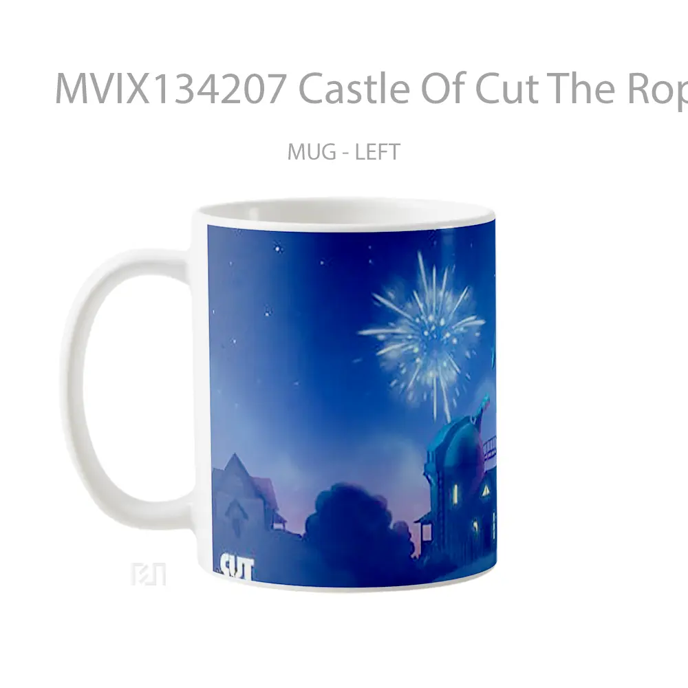 Mug Castle Of Cut The Rope Gelas Keramik Unik - All-side / Desain
