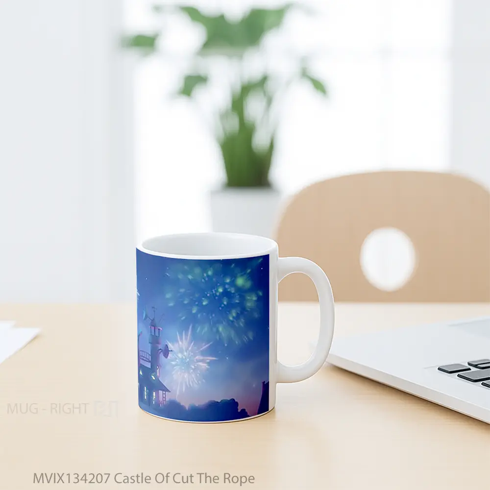 Mug Castle Of Cut The Rope Gelas Keramik Unik - All-side / Desain