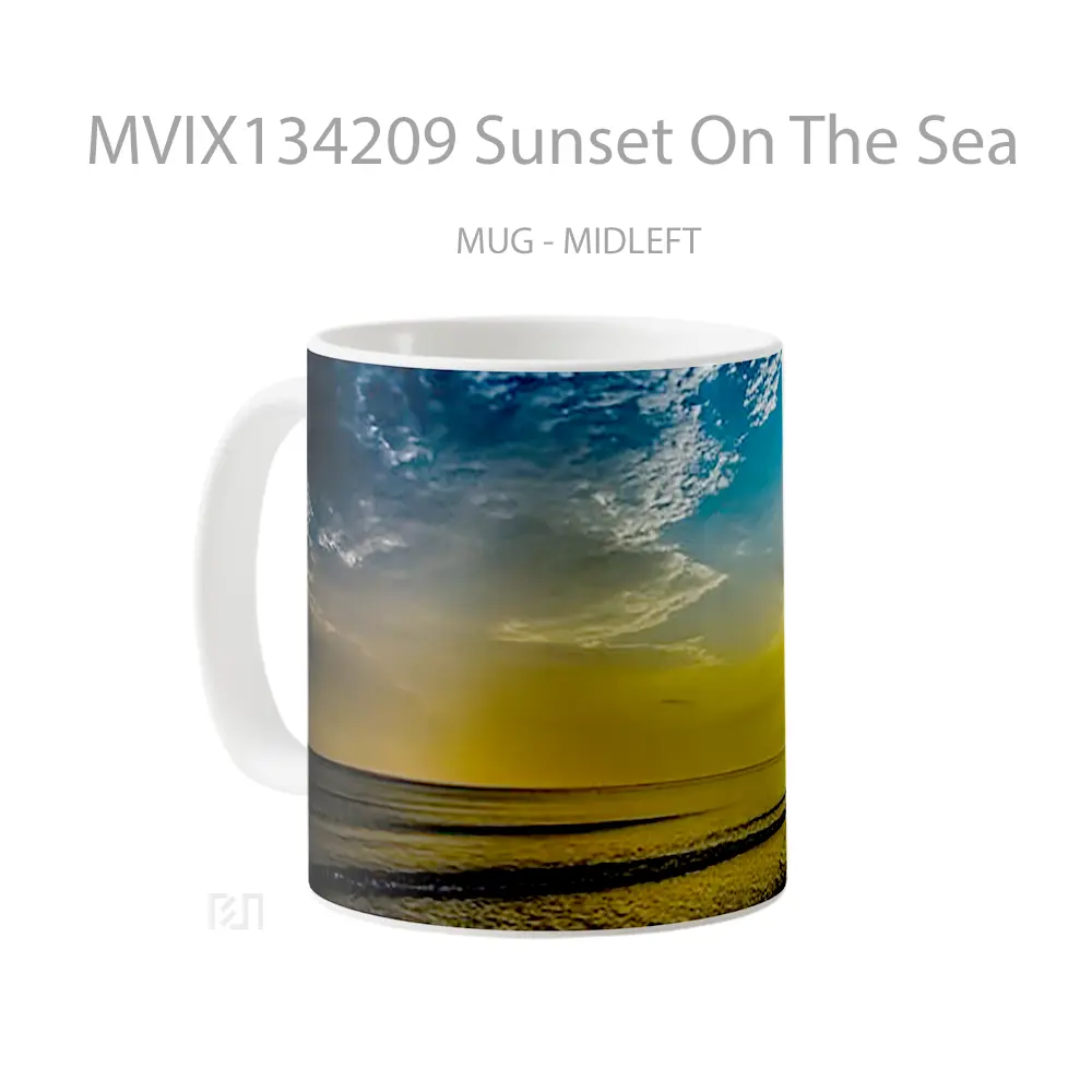 Mug Sunset On The Sea Gelas Pemandangan Alam - All-side / Desain