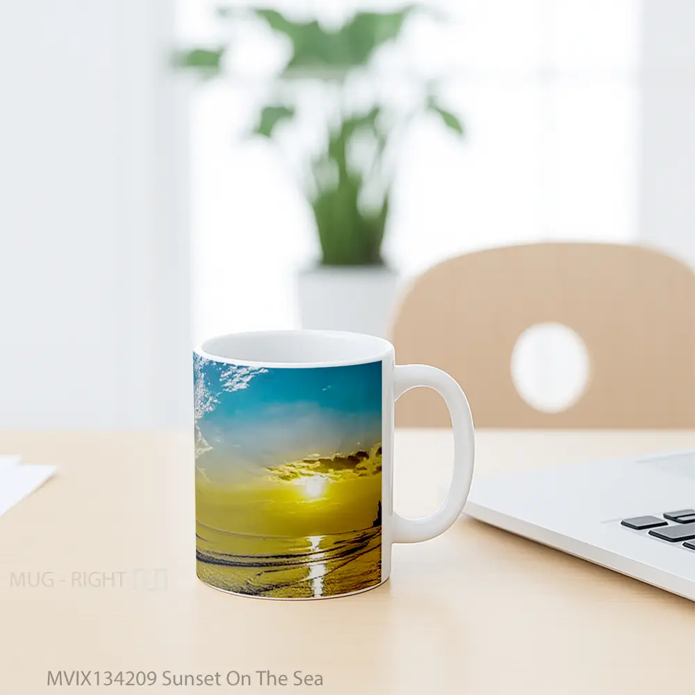 Mug Sunset On The Sea Gelas Pemandangan Alam - All-side / Desain