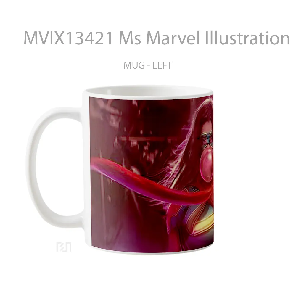 Mug Ms Marvel Illustration Gelas Superhero - All-side / Desain