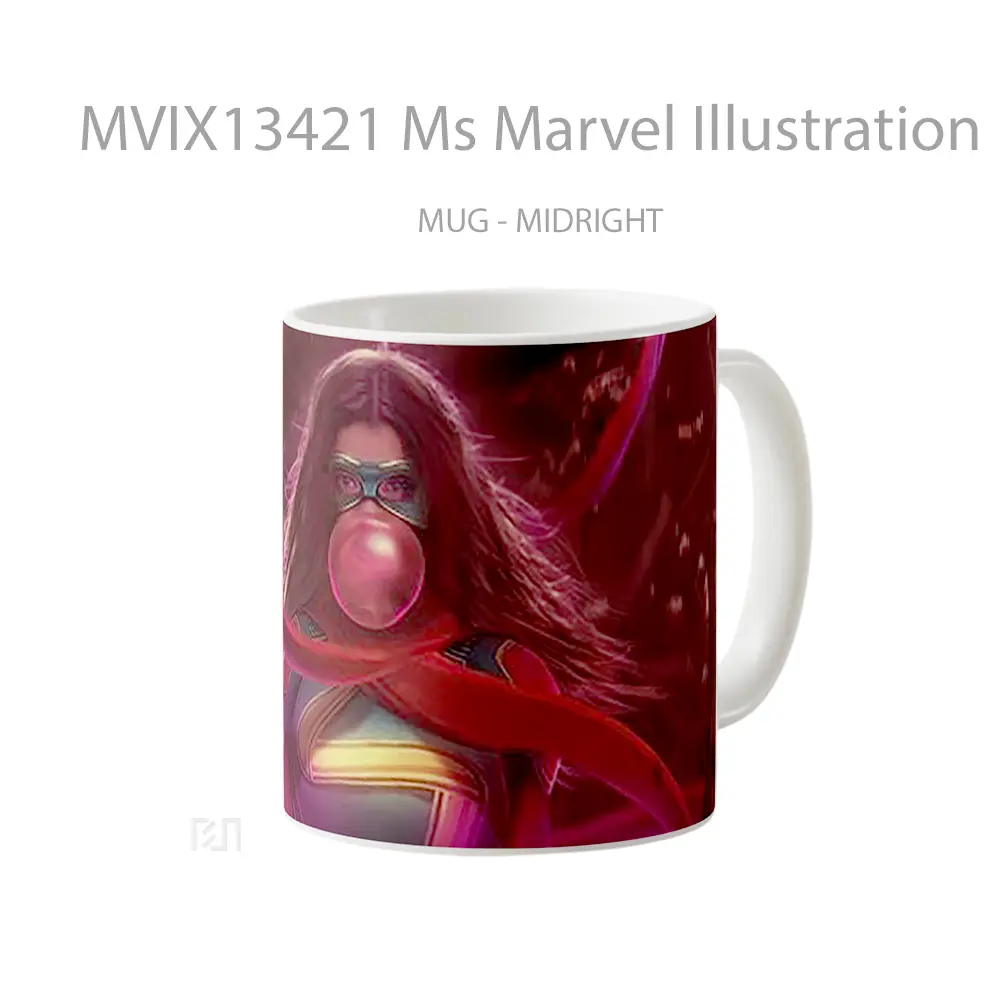 Mug Ms Marvel Illustration Gelas Superhero - All-side / Desain