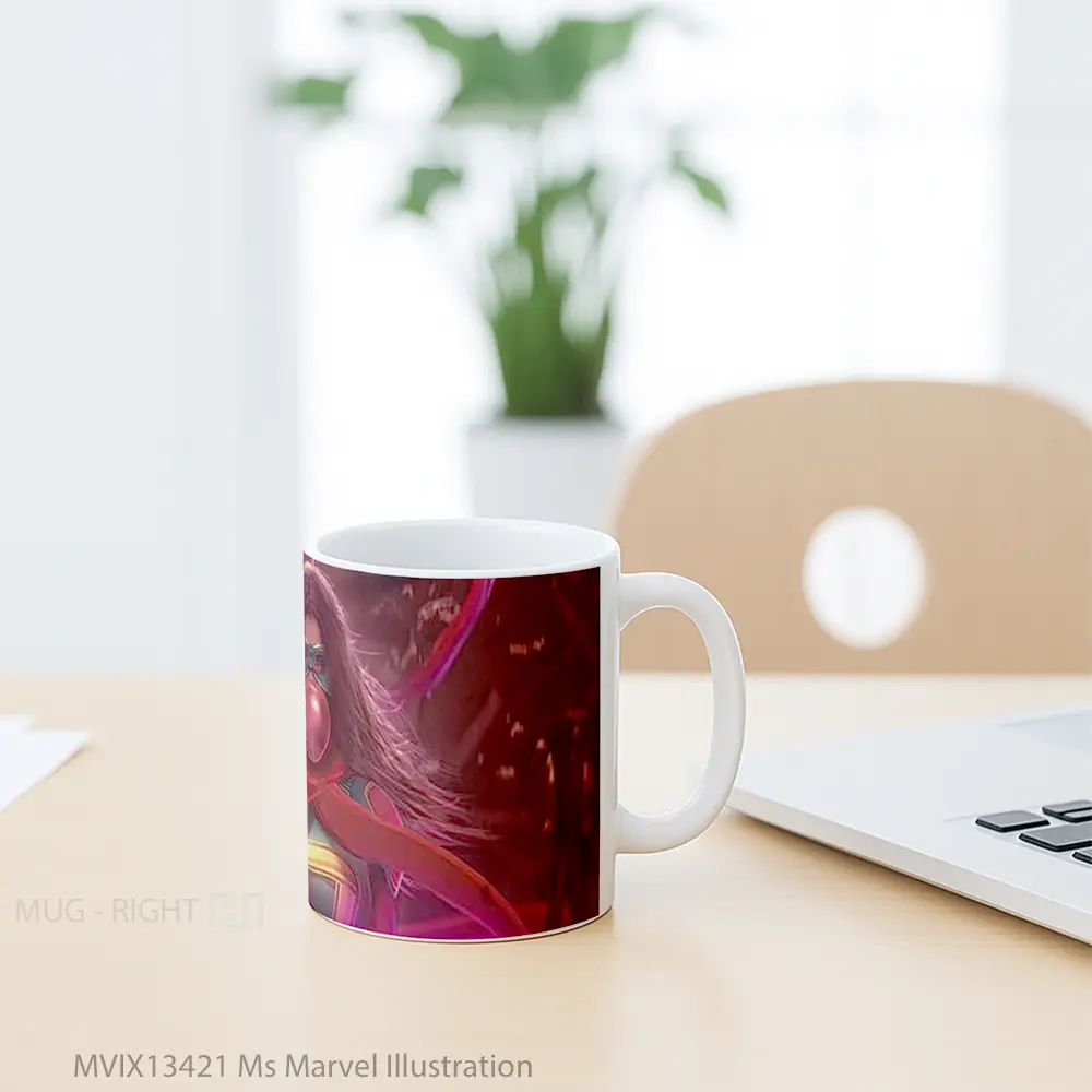 Mug Ms Marvel Illustration Gelas Superhero - All-side / Desain