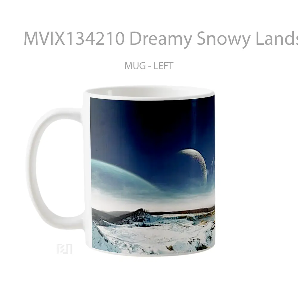 Mug Dreamy Snowy Landscape Gelas Pemandangan Alam - All-side / Desain