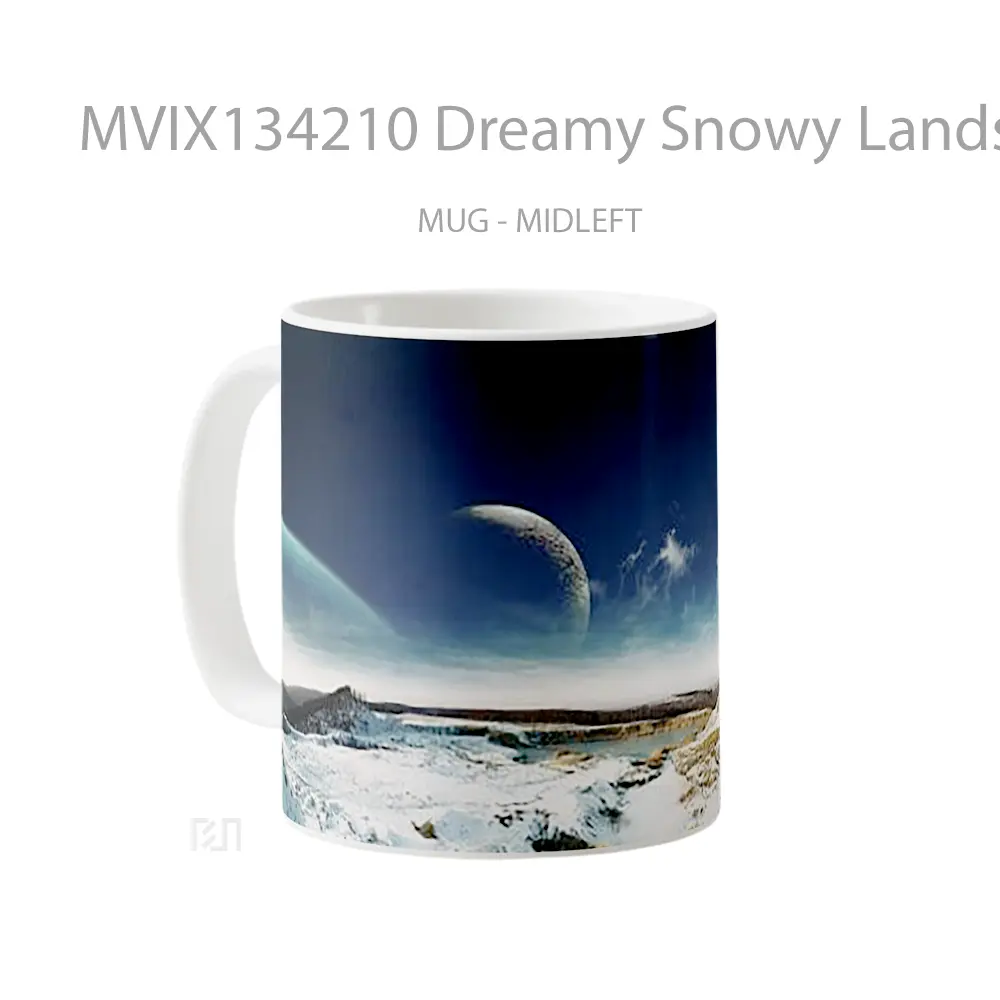 Mug Dreamy Snowy Landscape Gelas Pemandangan Alam - All-side / Desain