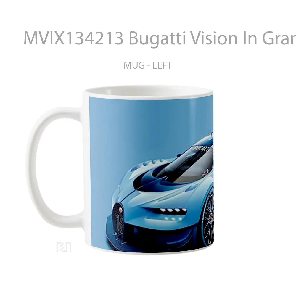 Mug Bugatti Vision In Gran Turismo Gelas Superhero - All-side / Desain