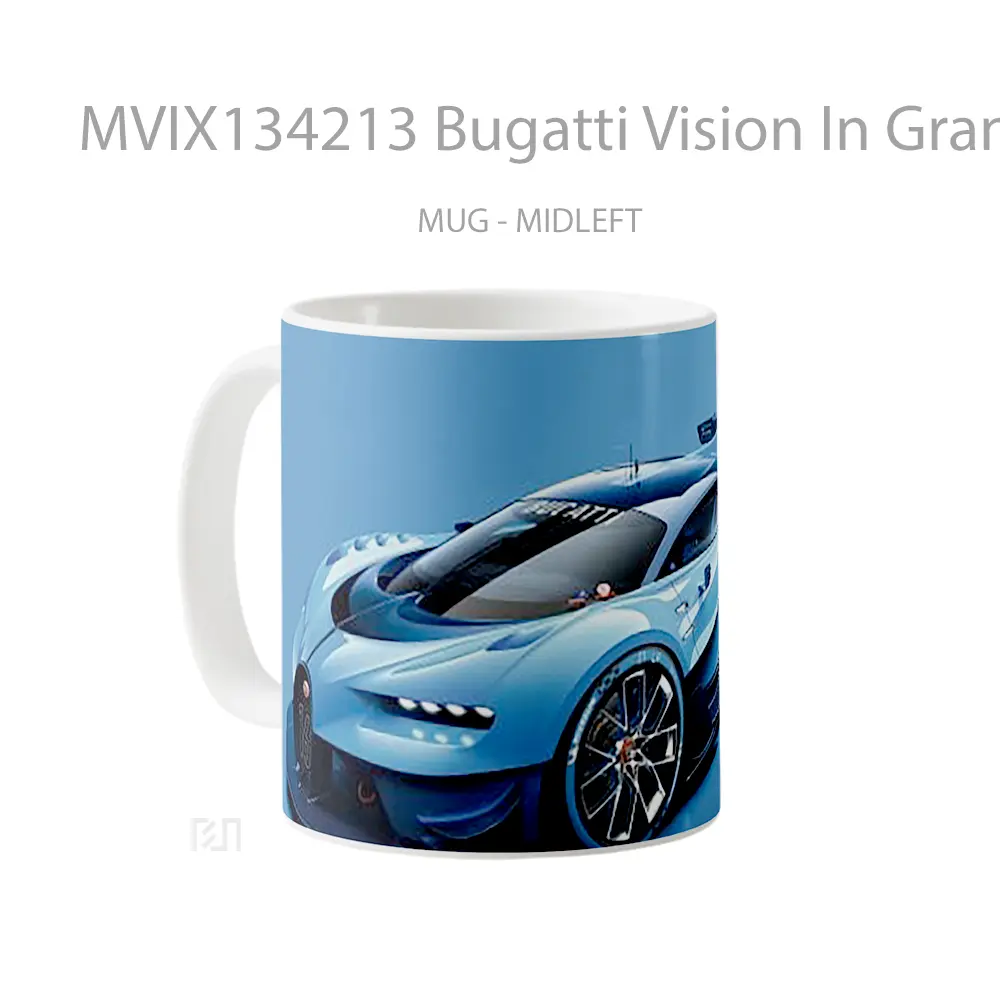 Mug Bugatti Vision In Gran Turismo Gelas Superhero - All-side / Desain
