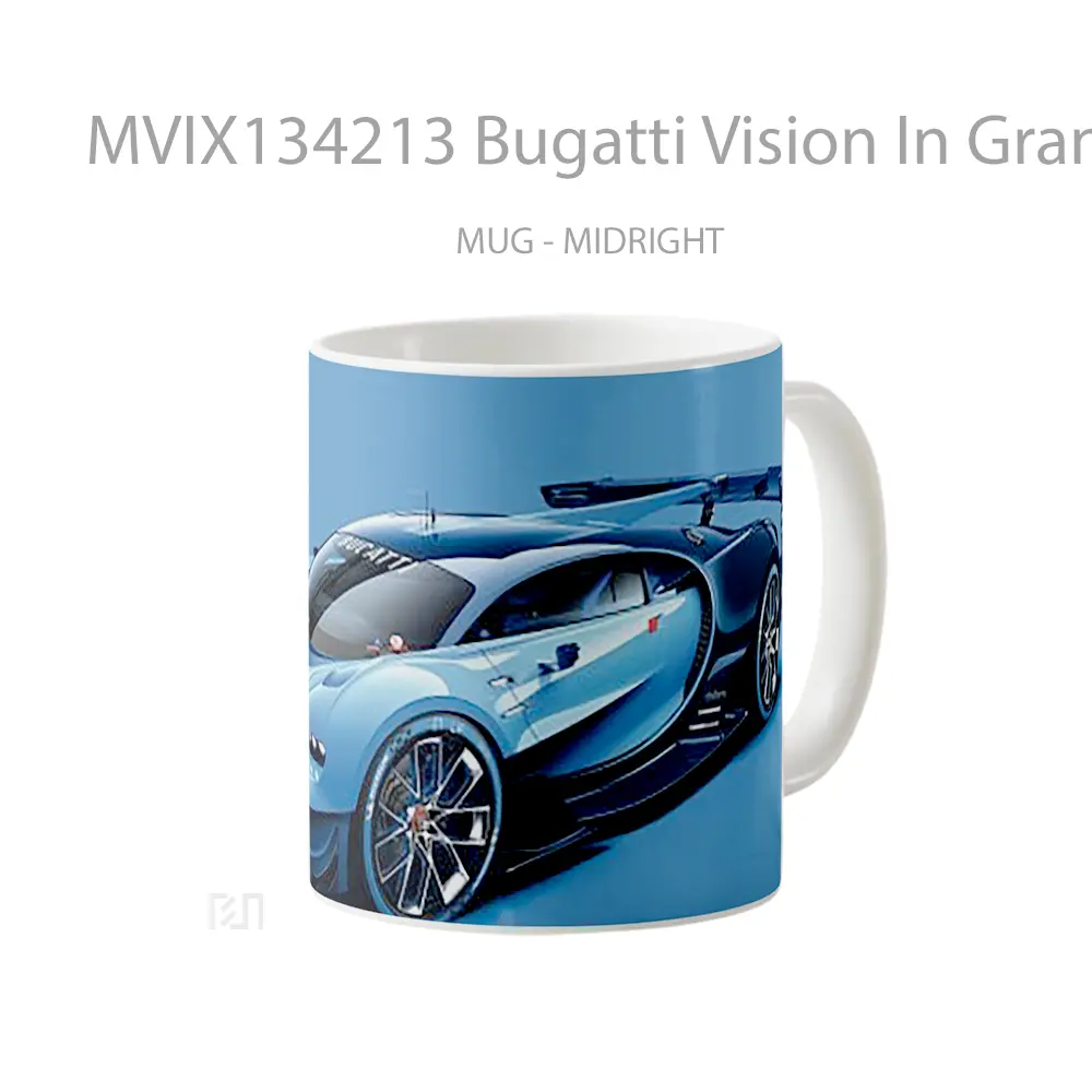 Mug Bugatti Vision In Gran Turismo Gelas Superhero - All-side / Desain