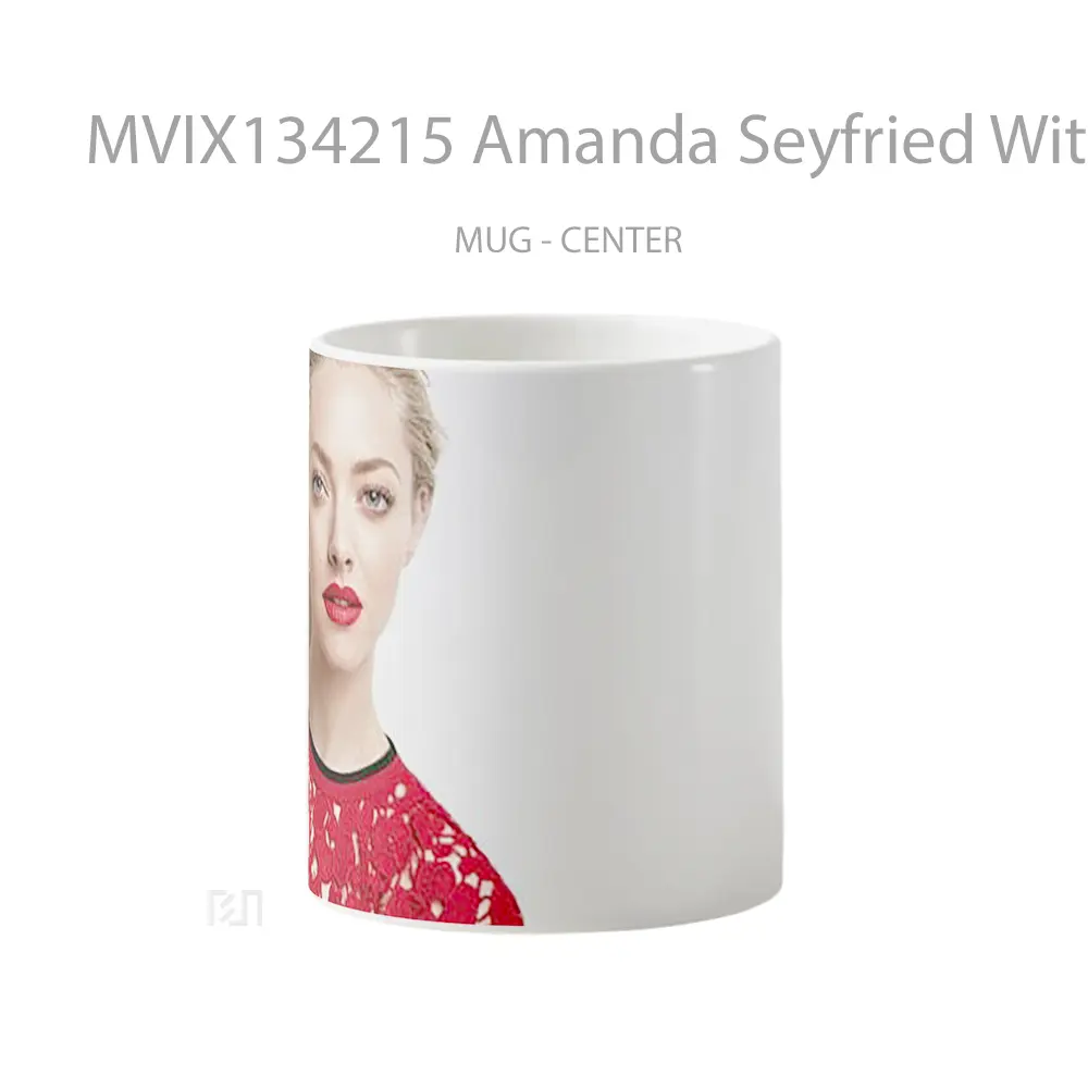 Mug Amanda Seyfried With Red Lips Gelas Keramik Unik