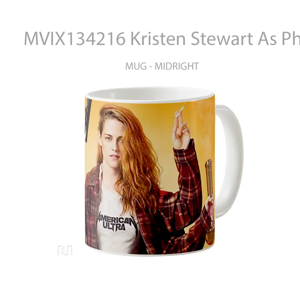 Mug Kristen Stewart As Phoebe In American Ultra Gelas Selebriti - All-side / Desain