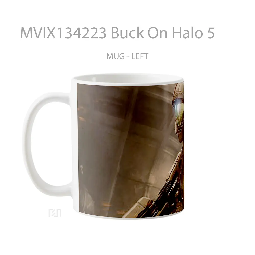 Mug Buck On Halo 5 Cangkir Gamer - All-side / Desain