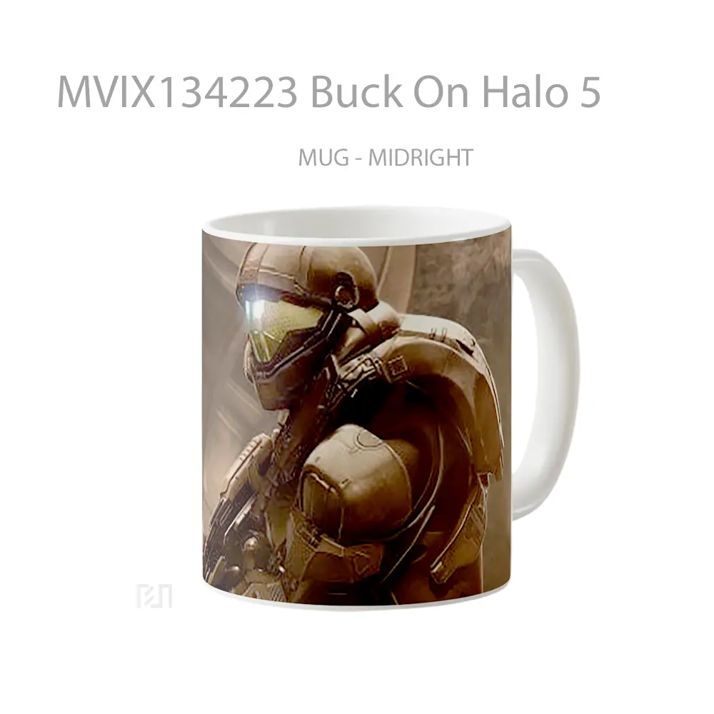 Mug Buck On Halo 5 Cangkir Gamer - All-side / Desain