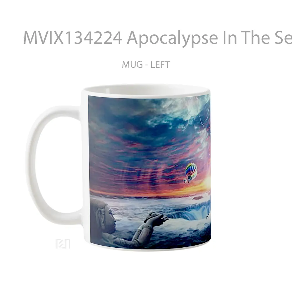 Mug Apocalypse In The Sea Gelas Pemandangan Alam - All-side / Desain